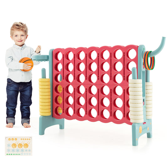 Infans Jumbo 4-to-Score 4 in A Row Giant Game Set W/Stickers for Kids Adults Family Fun