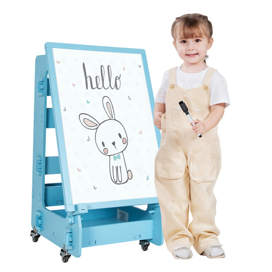 Infans Kids?¡¥ Standing Art Easel Dry-Erase Board Double Sided Chalkboard