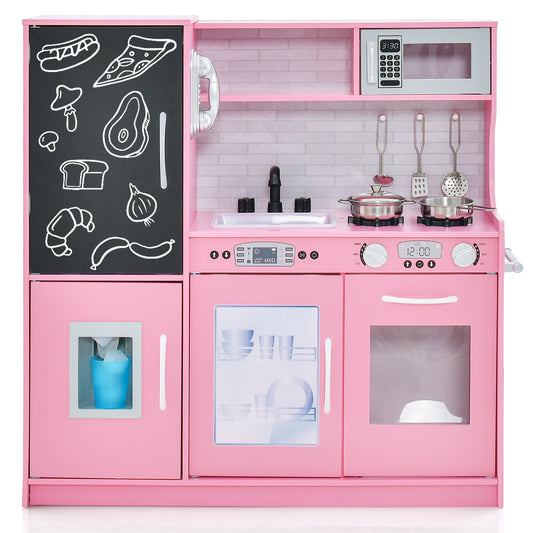Infans Kid?¡¥s Pretend Play Kitchen Toddler Kitchen Playset w/ Blackboard Pink