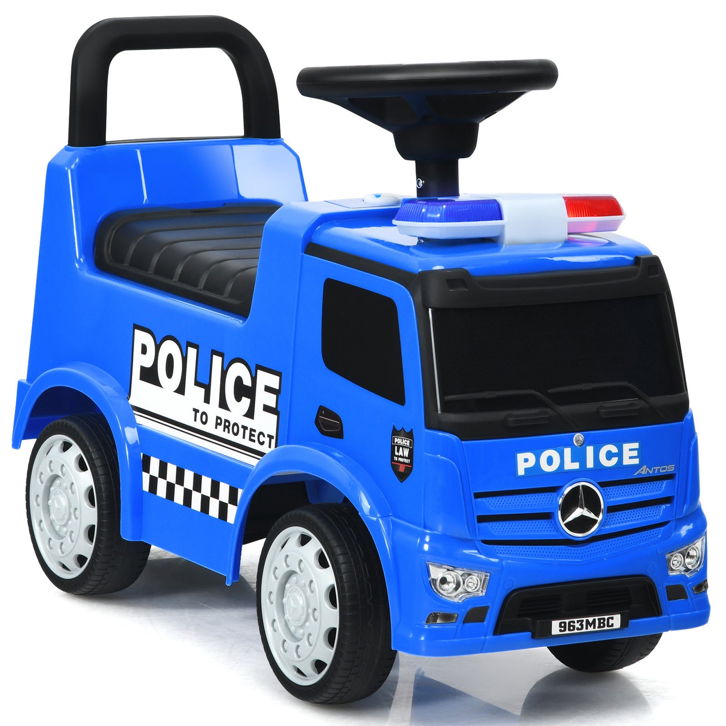 Infans Kids Ride On Push Police Car Licensed Mercedes Benz Push and Ride Racer
