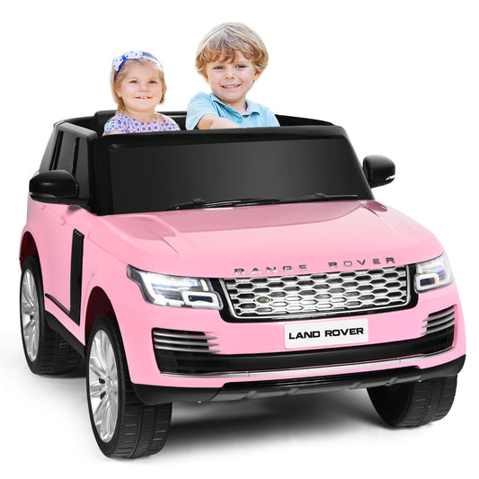 Infans 2*12V 2-Seater Licensed Land Rover Kids Ride On Car 4WD w/ Remote Pink
