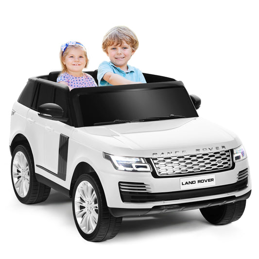 Infans 2*12V 2-Seater Licensed Land Rover Kids Ride On Car 4WD w/ Remote White