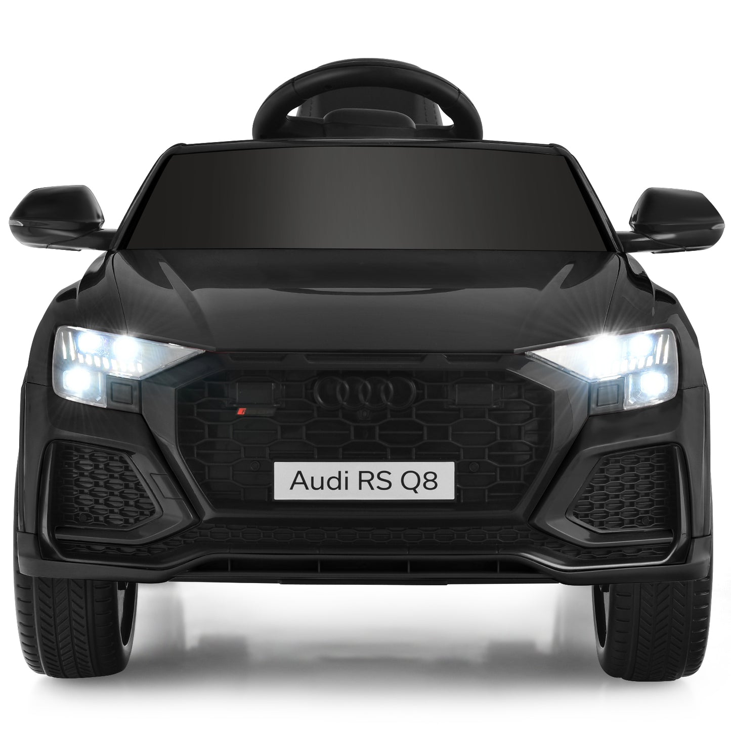 Infans Kids Ride On Car 12V Licensed Audi RS Q8 with Remote Control Lights Music Black