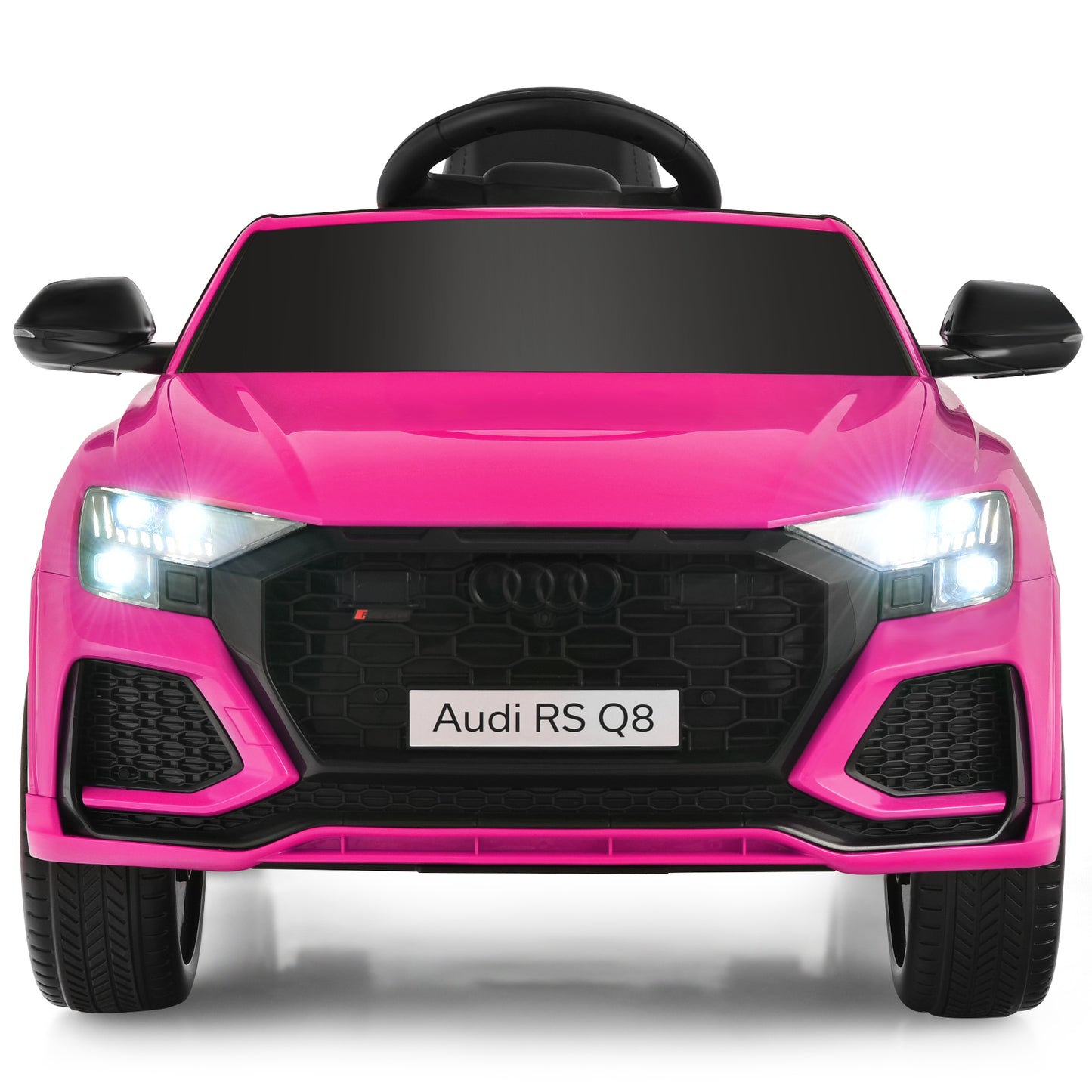 Infans Kids Ride On Car 12V Licensed Audi RS Q8 with Remote Control Lights Music Pink