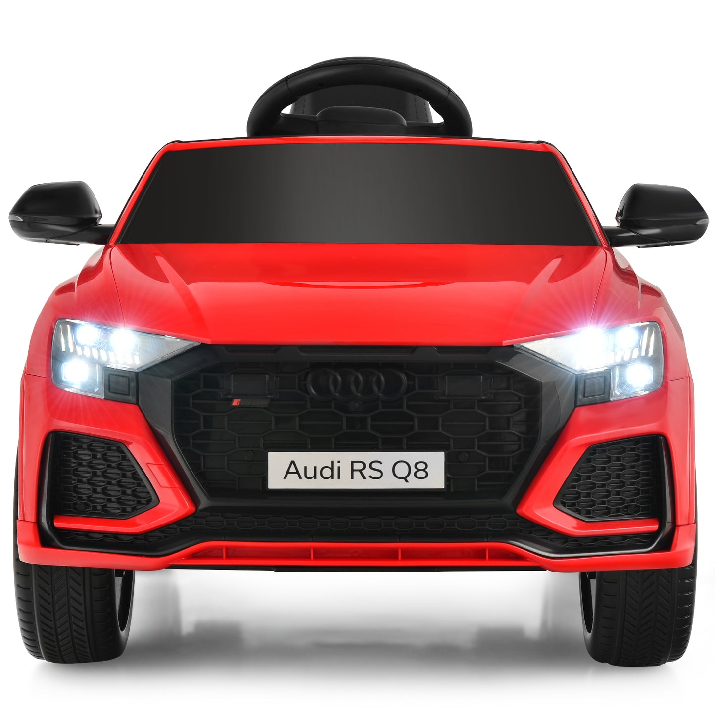Infans Kids Ride On Car 12V Licensed Audi RS Q8 with Remote Control Lights Music Red