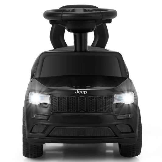 Infans Licensed Jeep Ride on Car Foot to Floor Push Car w/ Under Seat Storage Black