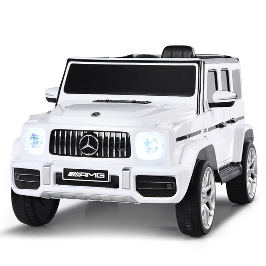 Infans 12V Kids Ride On Car Licensed Mercedes-Benz G63 withRemote Control and Music WhiteWhite