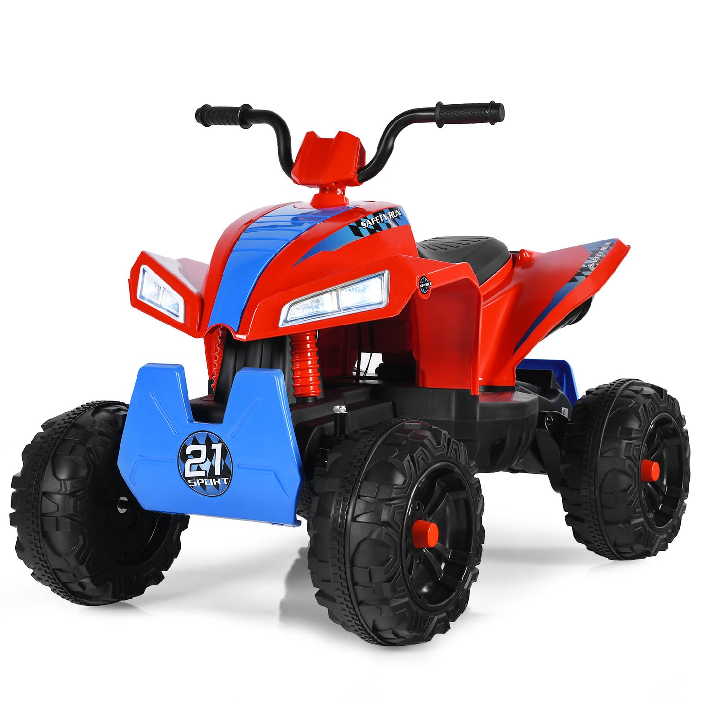 Infans Kids Ride On ATV 4 Wheeler Quad Spring Suspension w/ Lights&Music Red