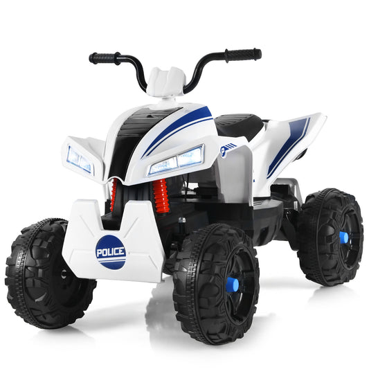 Infans Kids Ride On ATV 4 Wheeler Quad Spring Suspension w/ Lights&Music White