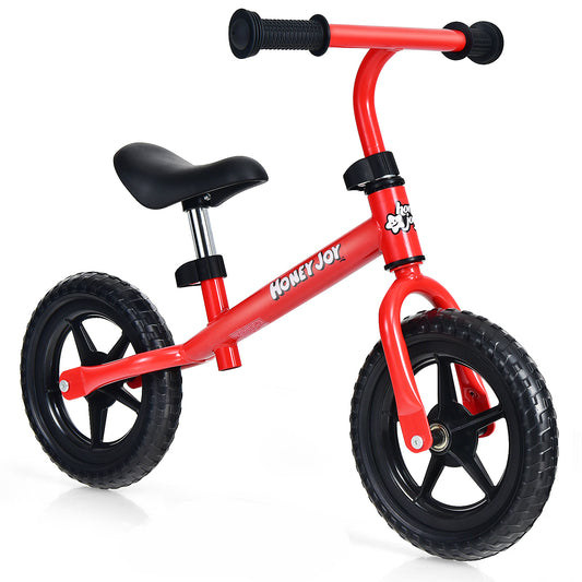 Infans Kids Balance Bike No Pedal Training Bicycle w/ Adjustable Handlebar & Seat Red