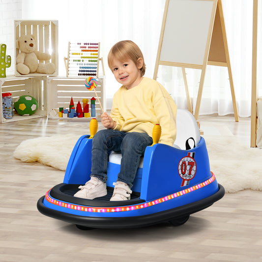 Infans 6V Kids Ride On Bumper Car Vehicle 360?? Spin Race Toy w/ Remote Control Navy