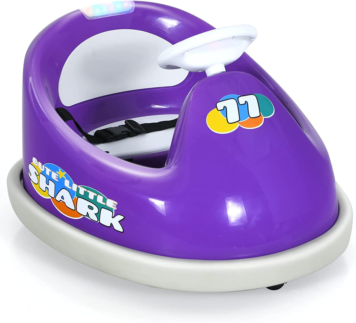 Infans Kids Ride On Car¡ê?6V Bumper Car Electric Vehicles with 2 Driving Modes Purple