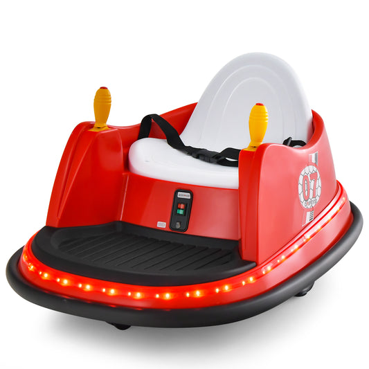 Infans 12V Vehicle 360?? Spin Race Toy Kids Ride On Bumper Car w/ Remote Control Red