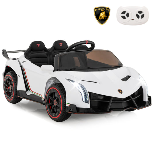 Infans Licensed Lamborghini 4WD Kids Ride-on Sports Car 12V Electric Vehicle w/RemoteWhite