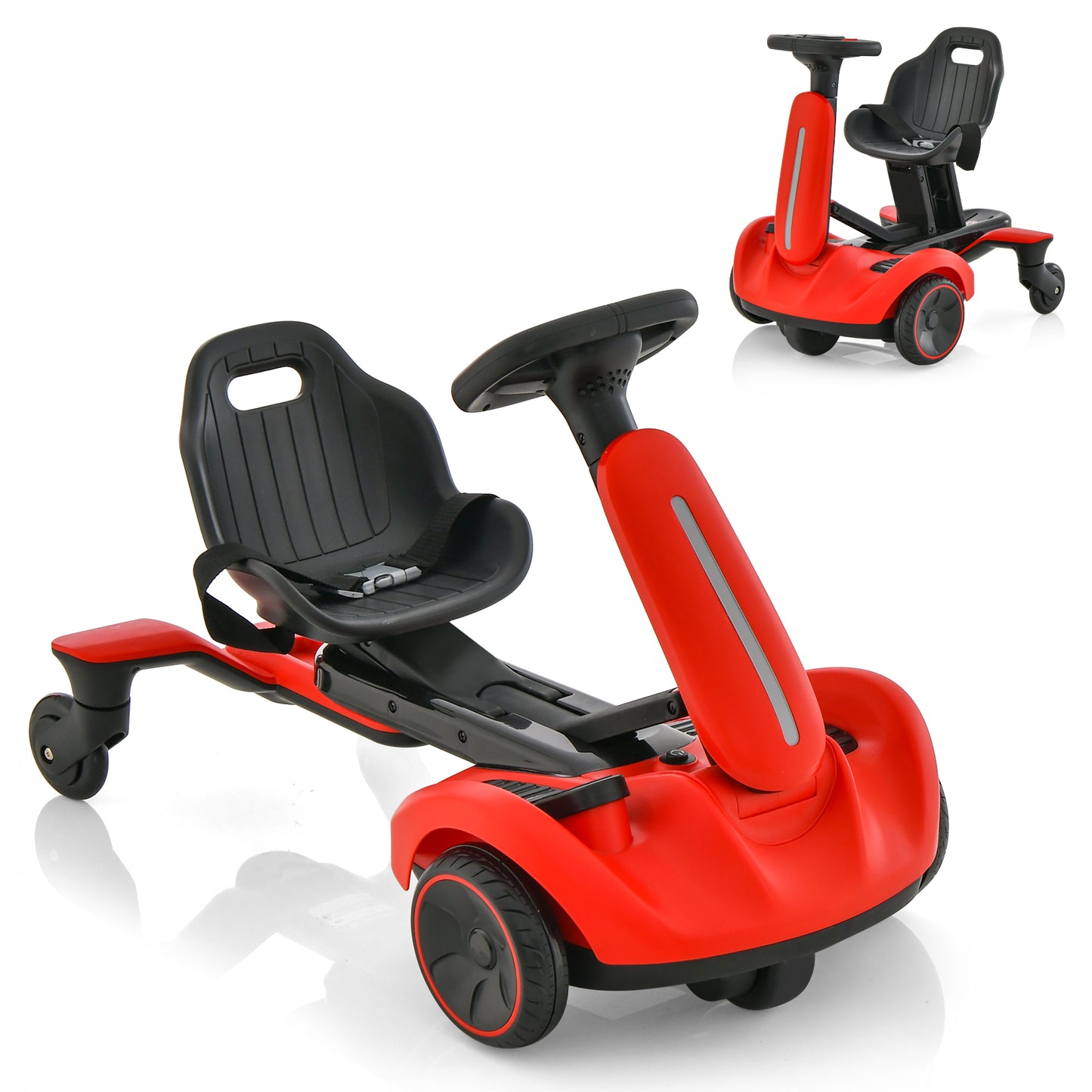 Infans 6V Kids Ride On Drift Car Electric Drifting Go Kart for Kids w/ 360?? Spin RedRed