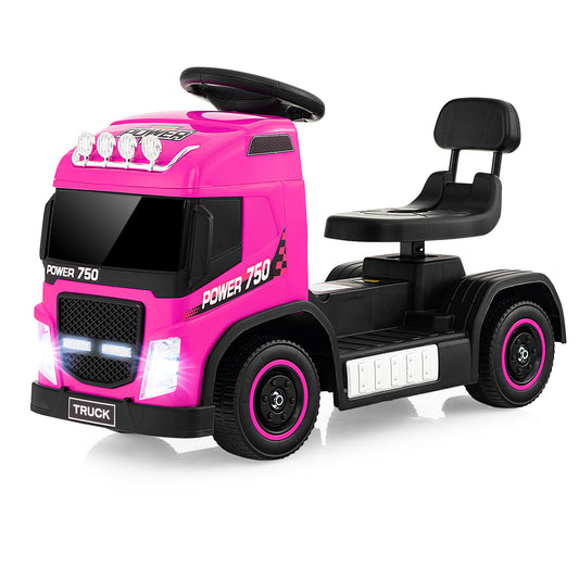 Infans 6V Kids Electric Ride-on Truck Battery Powered Ride-on Toy w/LED Lights