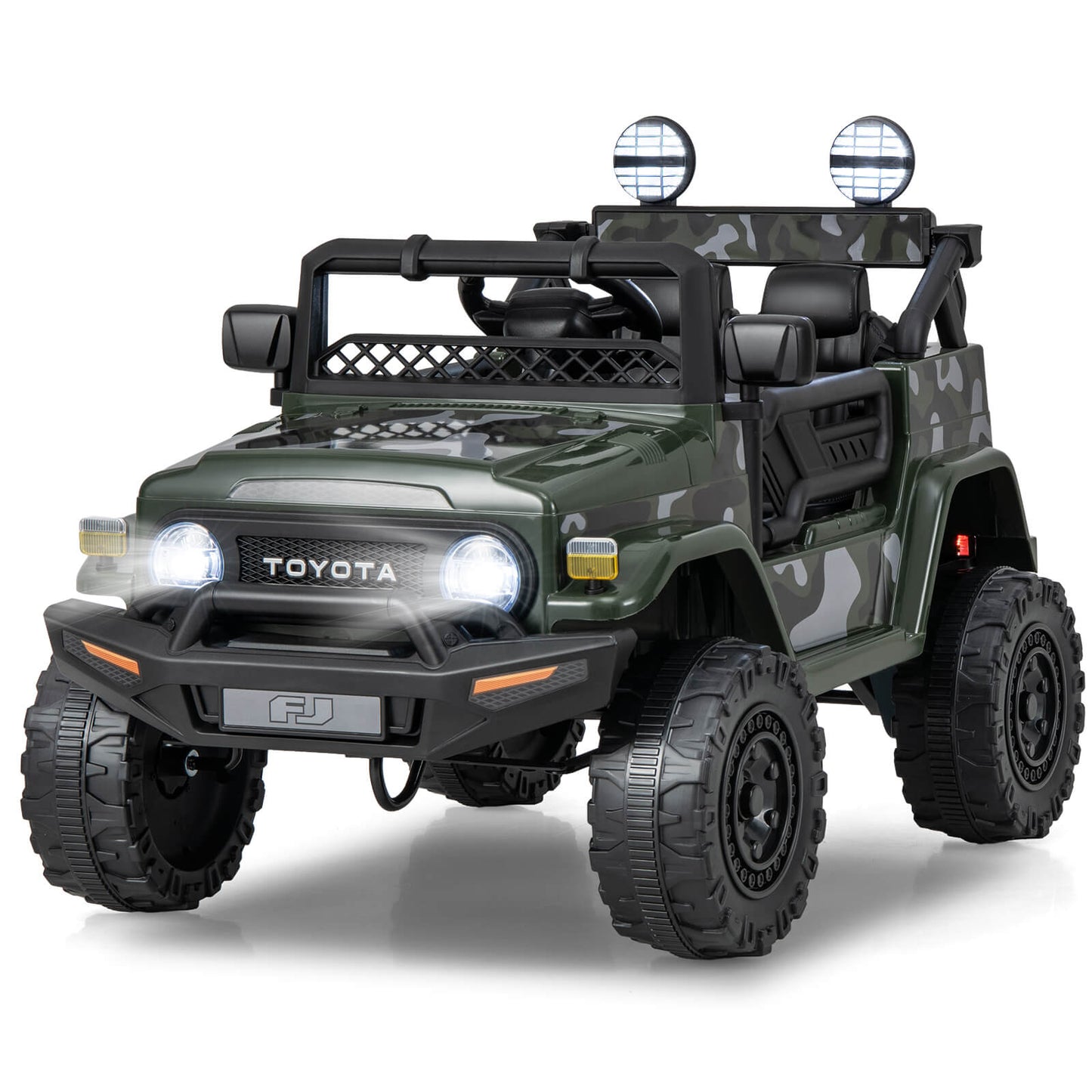 Infans Licensed Toyota FJ Toddler Ride on Car 12V Battery Powered Ride on Truck Camo