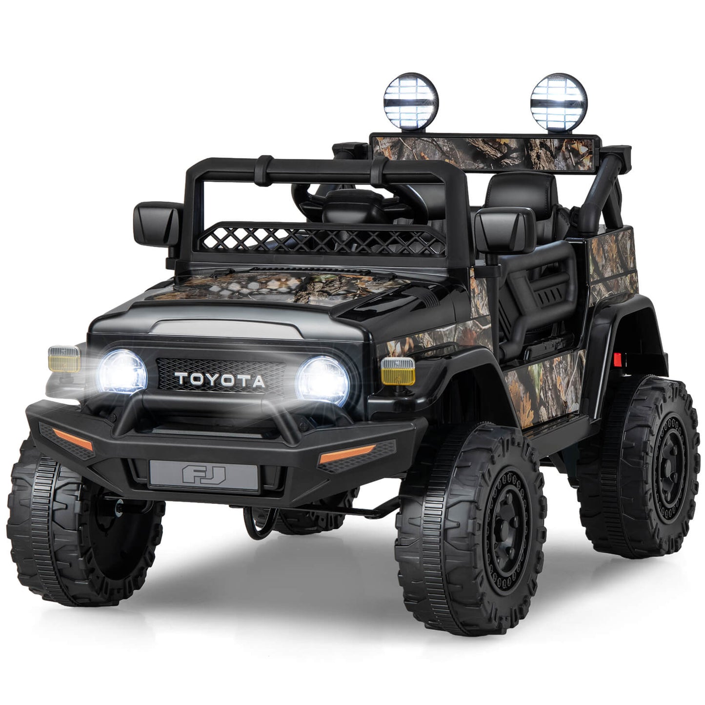 Infans Licensed Toyota FJ Toddler Ride on Car 12V Battery Powered Ride on Truck Black