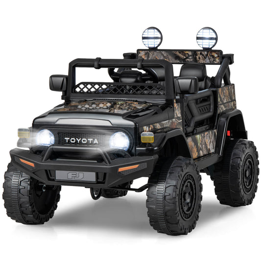 Infans Licensed Toyota FJ Toddler Ride on Car 12V Battery Powered Ride on Truck Black