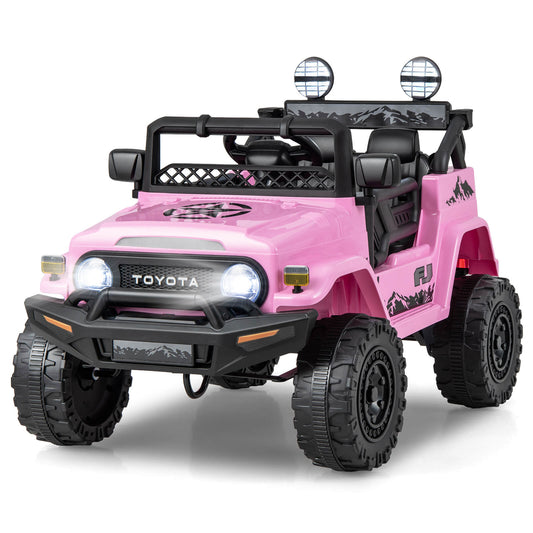 Infans Licensed Toyota FJ Toddler Ride on Car 12V Battery Powered Ride on Truck Pink