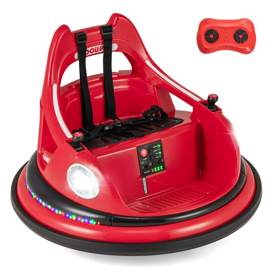 Infans 12V Kids Electric Ride On Bumper Car Battery Powered Bumper Car w/Remote Control