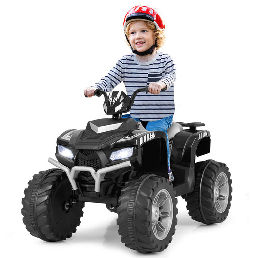 Infans 24V Kids Ride-On Electric ATV 4-Wheeler Quad Car with Wireless ConnectionBlack