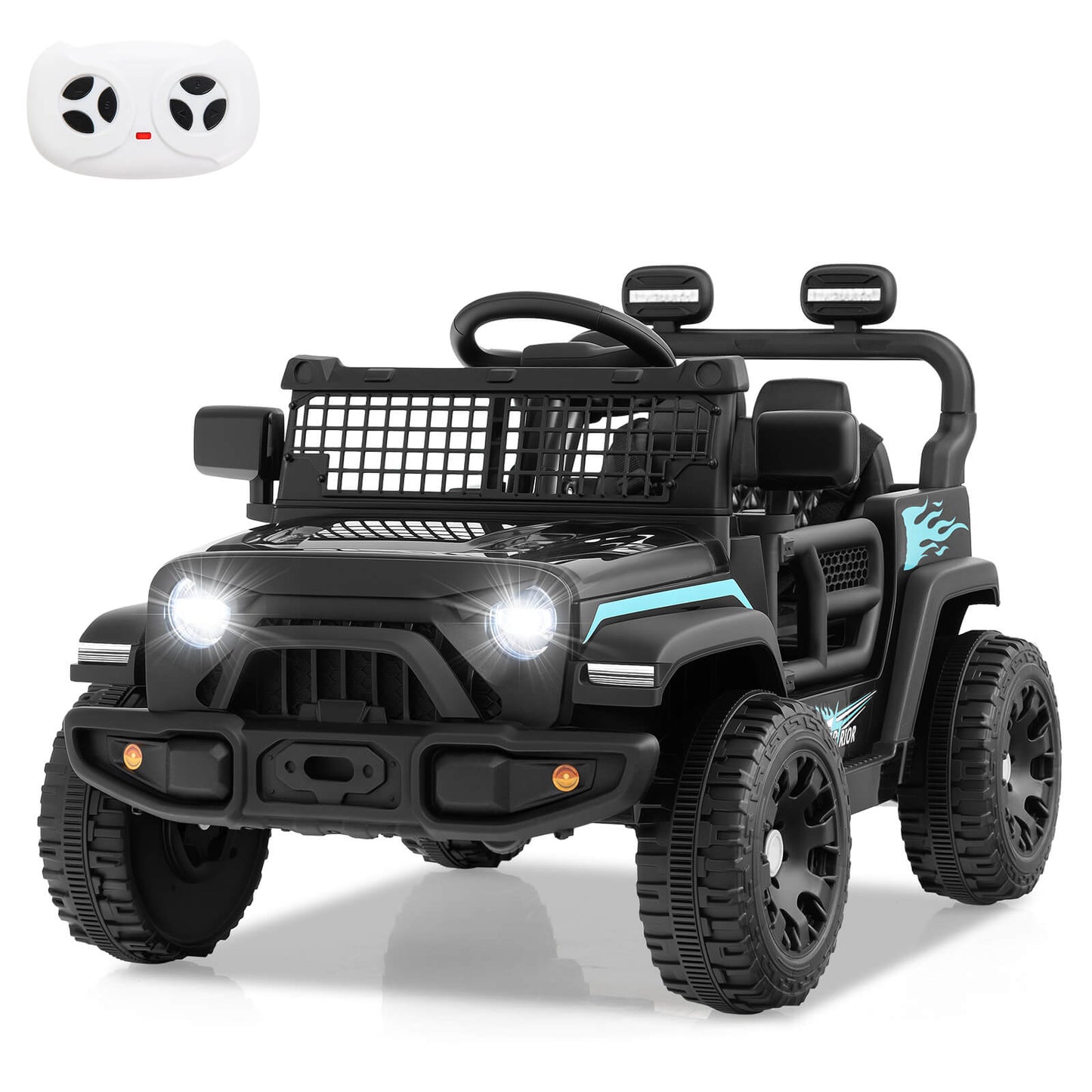 Infans 12V Kids Ride on Truck Car Battery Powered Electric Vehicle with Remote ControlBlack