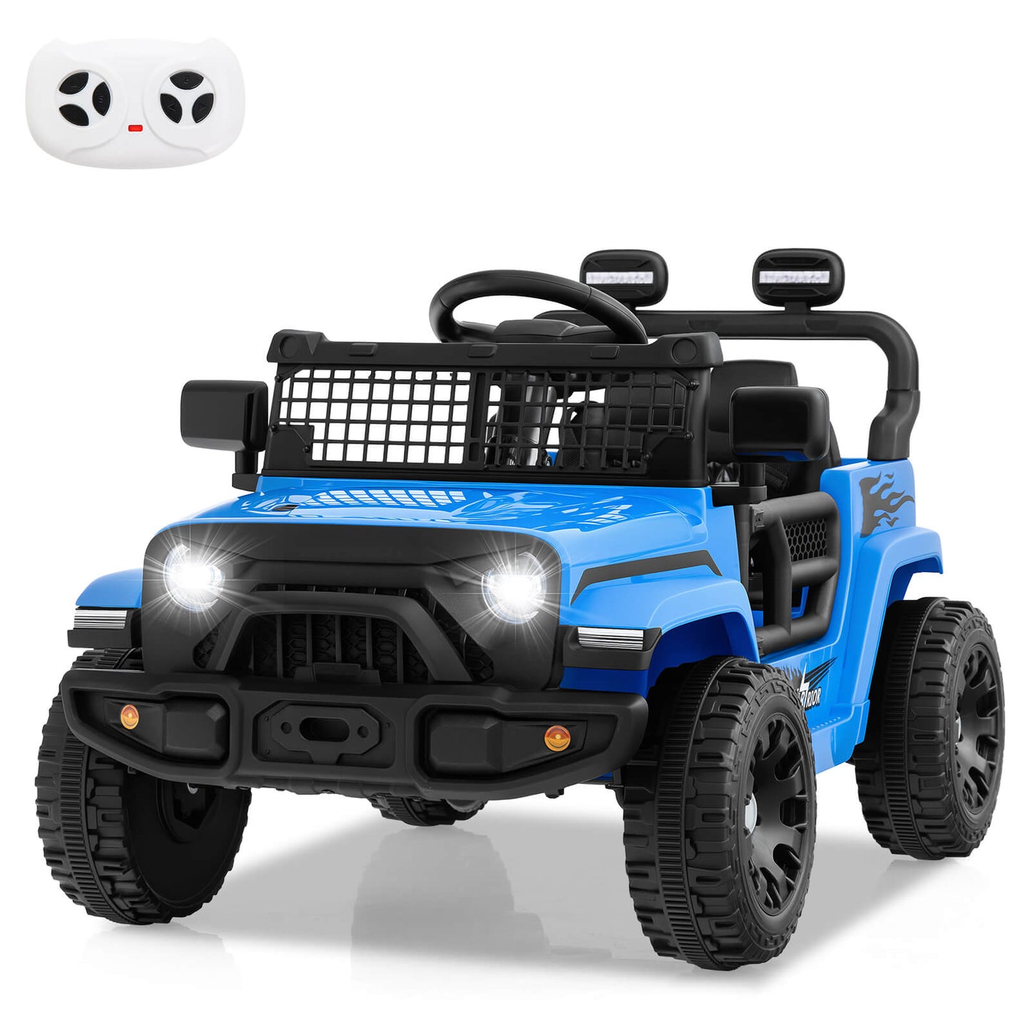 Infans 12V Kids Ride on Truck Car Battery Powered Electric Vehicle with Remote ControlNavy