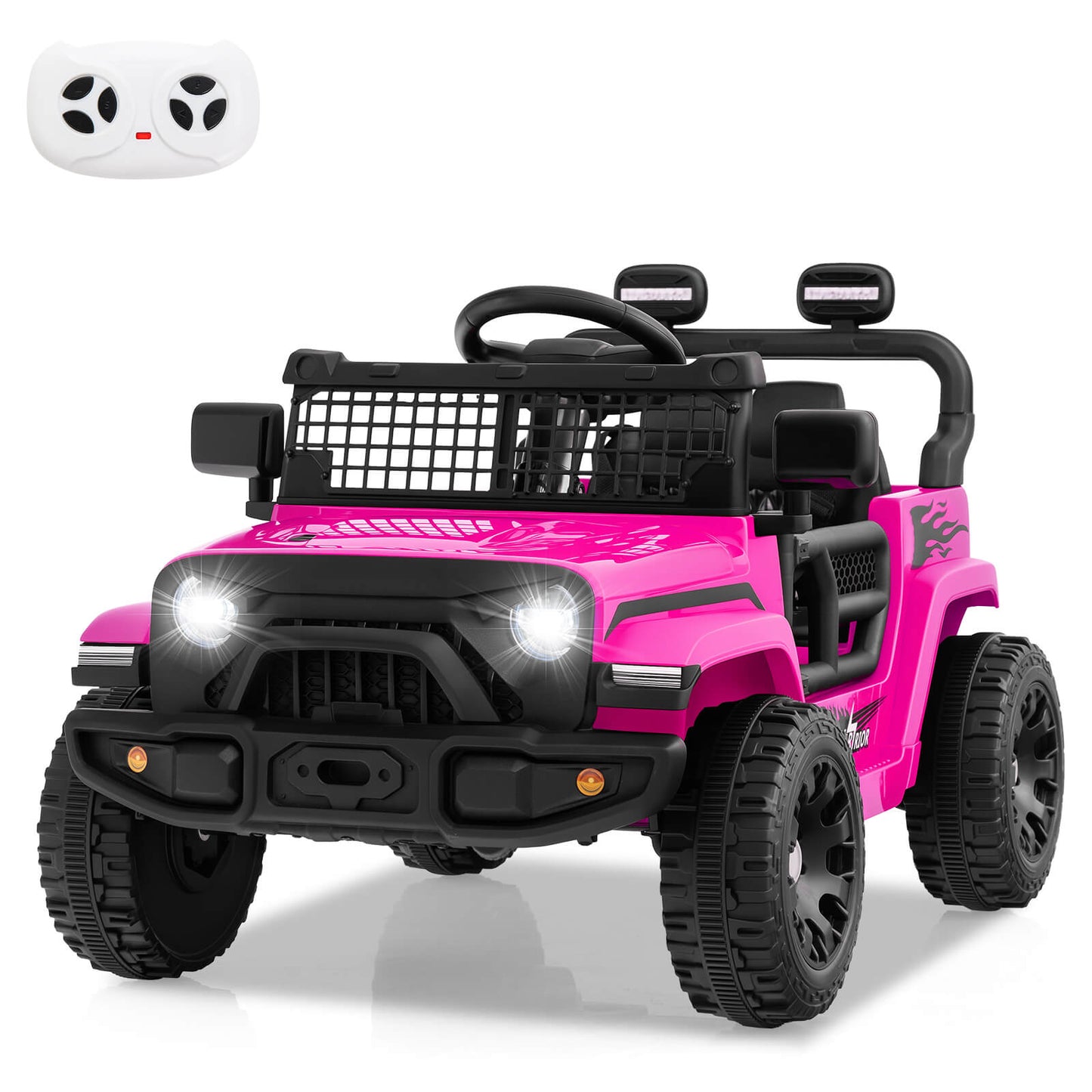 Infans 12V Kids Ride on Truck Car Battery Powered Electric Vehicle with Remote ControlPink