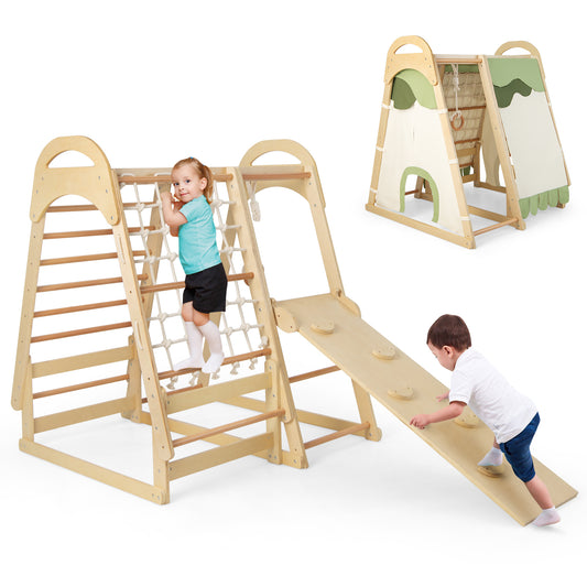 Infans Kid?¡¥s Climbing Toy w/Slide Climbing Net Climbing Rock Removable Tent