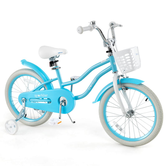 Infans 18inch Kids Bike Toddler Bicycle w/Training Wheel Kickstand for 4-8 Years Blue