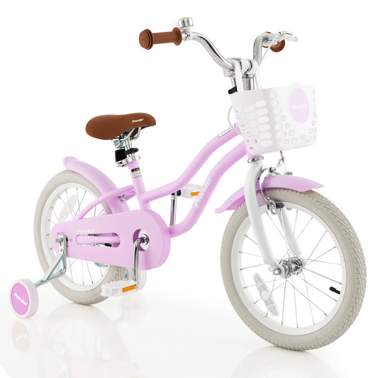 Infans 16 inch Kids Bike Toddler Adjustable Bicycle w/Training Wheel for 4-7 Years Old Girl