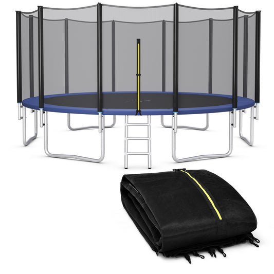 Infans 16FT Trampoline Safety Net Replacement Protection Enclosure Net for 12 Poles