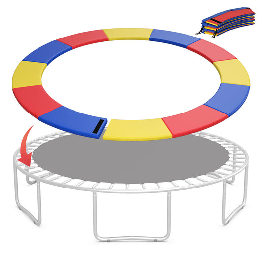 Infans Universal 16FT Split Trampoline Spring Cover with Hook and Loop Fastener Waterproofcolorful