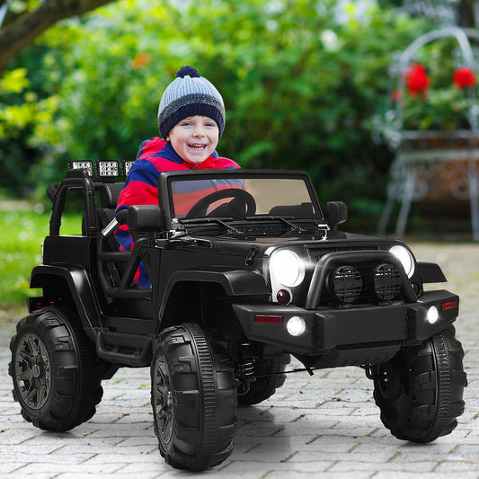 Infans 12V Kids Ride On Truck Car w/  Remote MP3 Music LED Light Black
