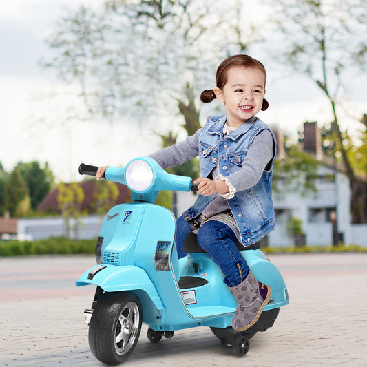 Infans 6V Kids Ride On Vespa Scooter Motorcycle for Toddler w/ Training Wheels Green