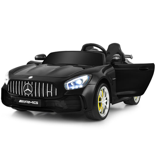 Infans 2 Seater 12V Kids Ride On Car Mercedes Benz AMG GTR w/Remote & LED Lights Black