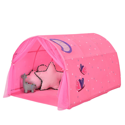 Infans Kids Bed Tent Play Tent Portable Playhouse Twin Sleeping w/ Carry BagPink