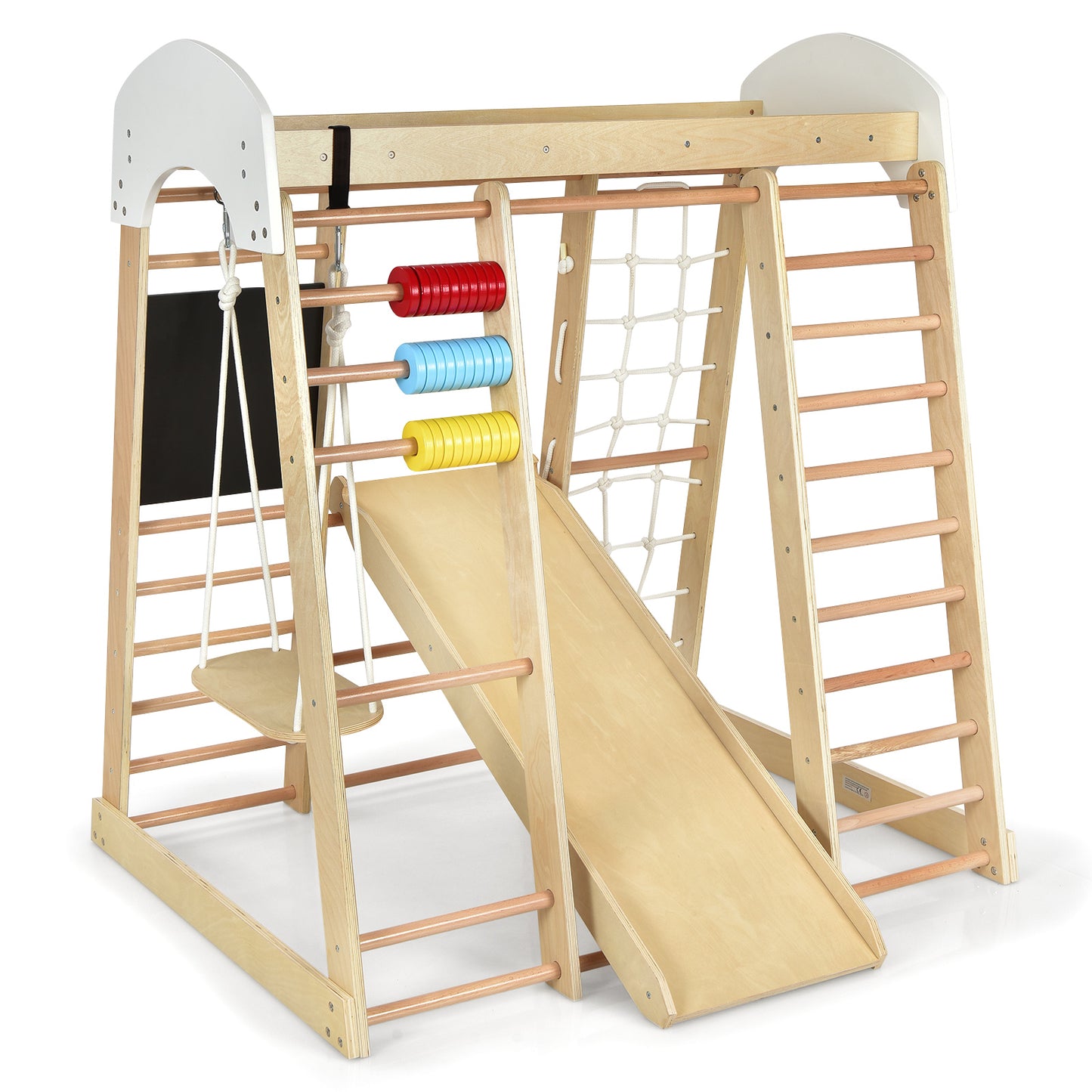 Infans Indoor Playground Climbing Gym Kids Wooden 8 in 1 Climber Playset  for Childrencolorful