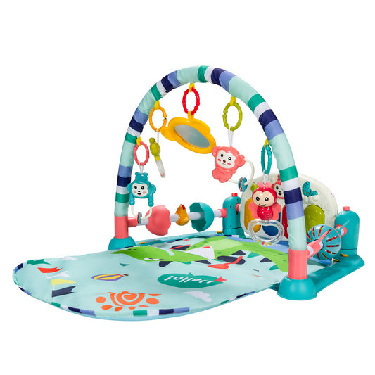 Infans Baby Gym Play Mat Kick & Play Piano Gym Mat Activity Center for Infants Blue