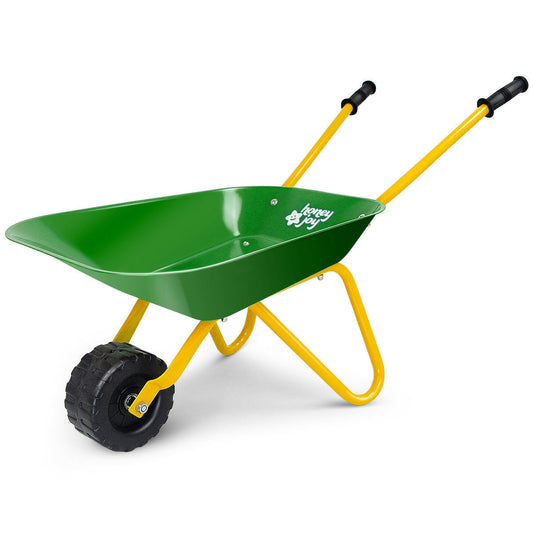 Infans Kids Metal Wheelbarrow Children's Size Outdoor Garden Backyard Play Toy Green